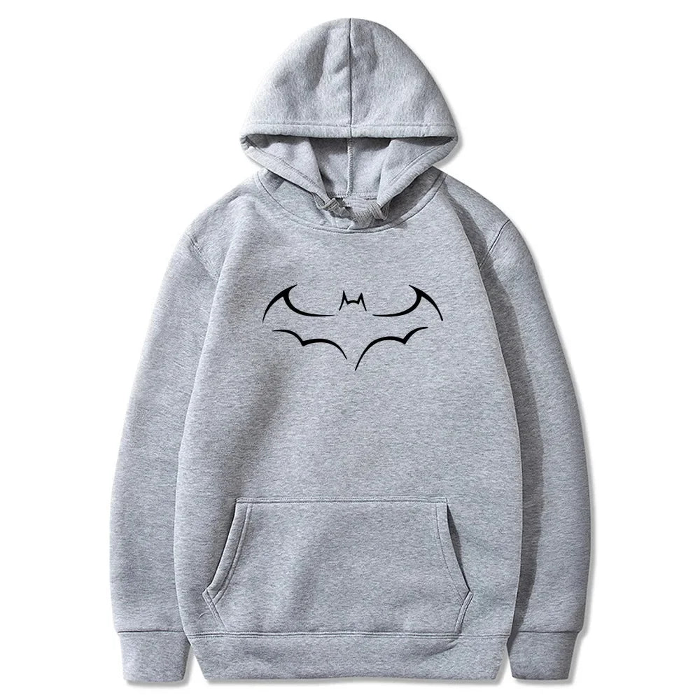 Men's Bat Print Fashion Trend Hoodie Loose Casual Top Men's Women's Spring and Autumn Winter Hoodie 2025 New Hot-selling