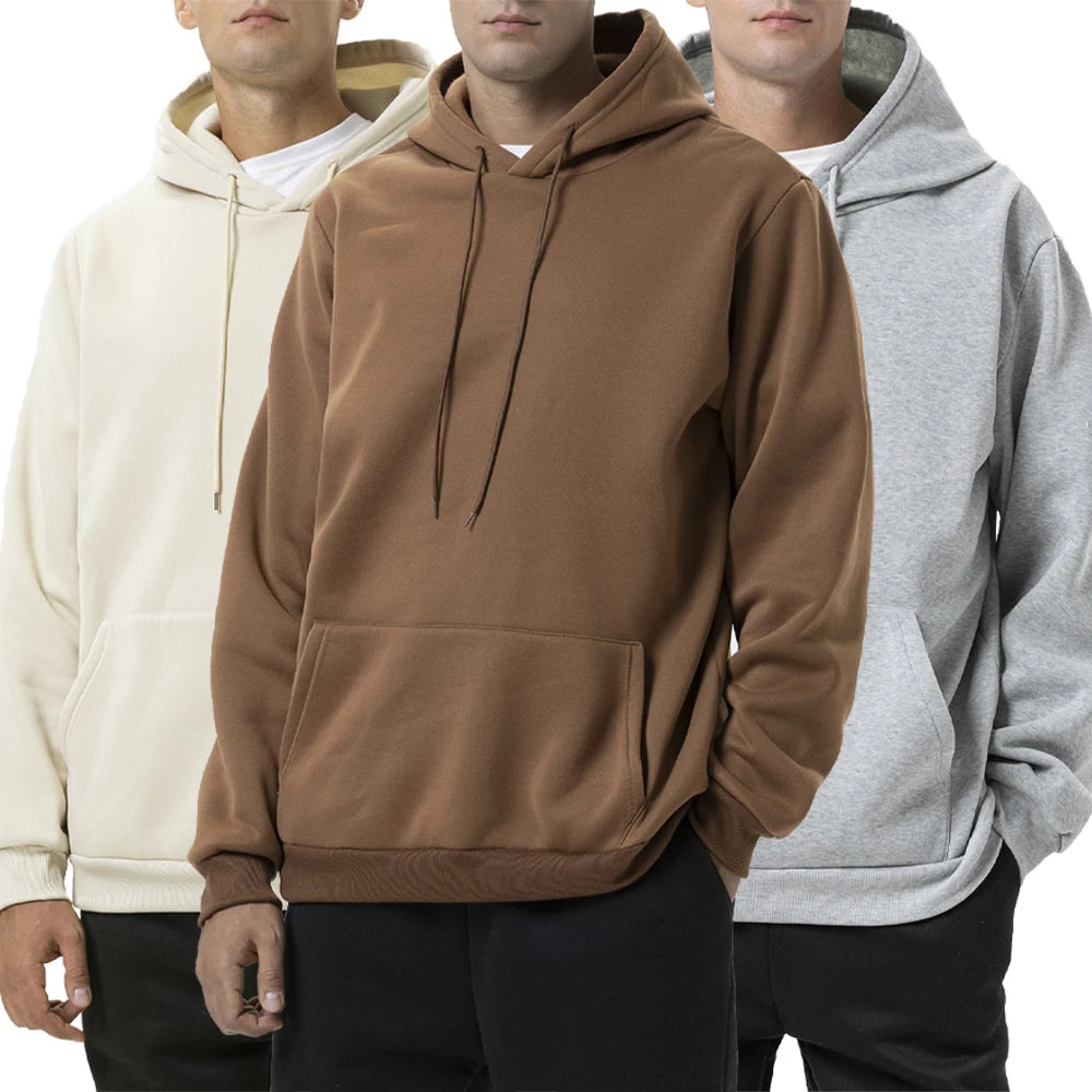 Men's Hoodies Women Pullover Spring Autumn Warm Casual Hoodie Sweatshirts Solid Color Hoodies Sweatshirt For Male